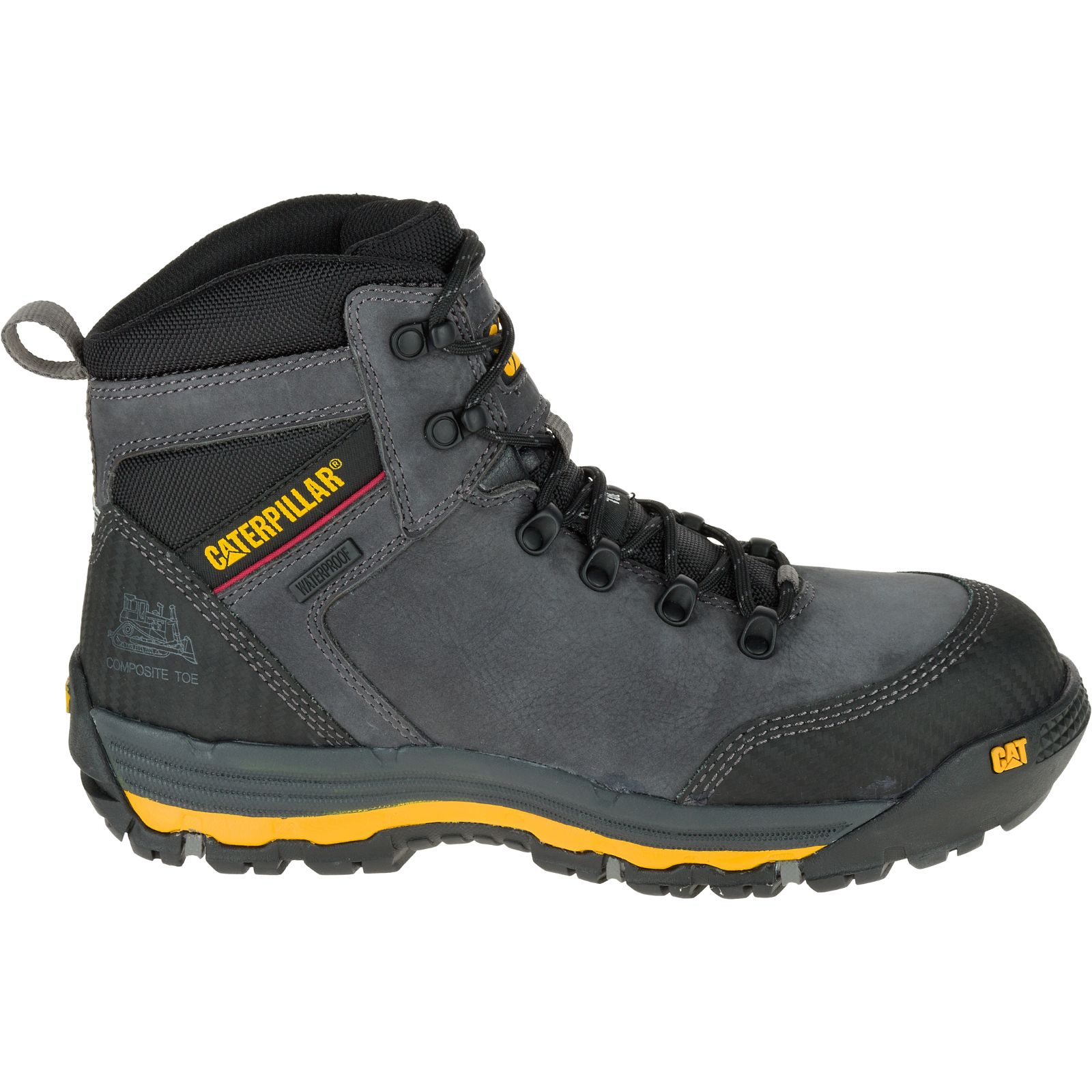 Caterpillar Munising 6" Waterproof Composite Toe S3 Hro Sra - Mens Work Boots - Dark Grey - NZ (849TFNLHE)